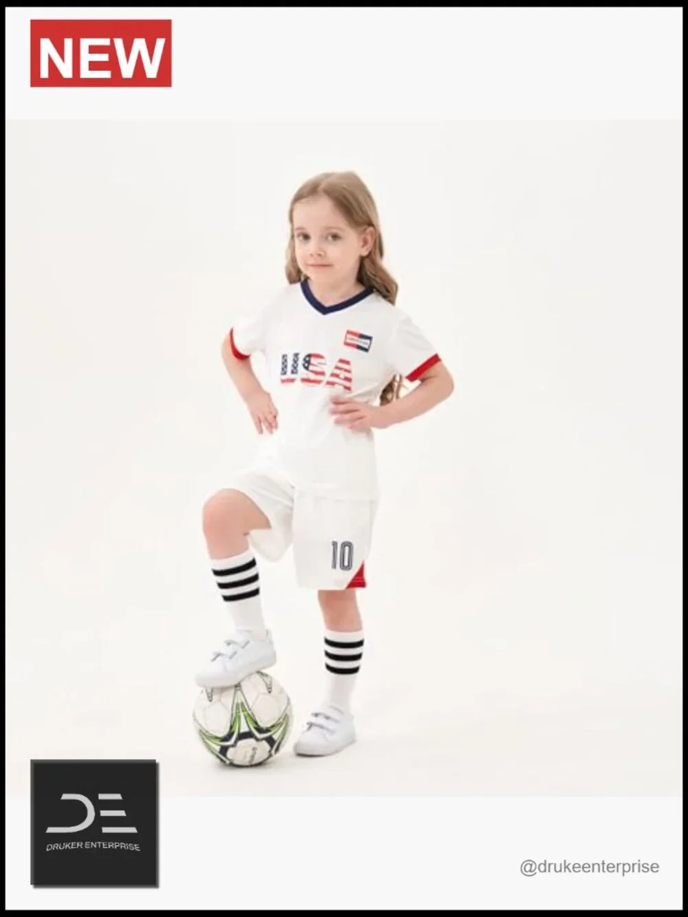Youth Soccer Jersey Kit - Breathable Poly-Spandex Quick-Dry for Training & Games